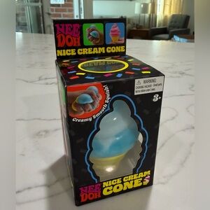 NeeDoh Nice Cream Cone Squishy Toy - Blue NIB - Authentic